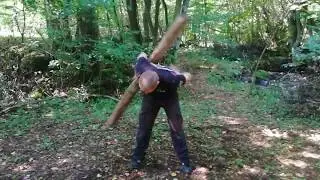 Basic exercise with a log (Rrussian Martial Art)