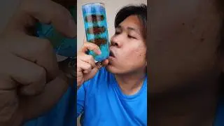 DRINKING WITH UNIQUE BOTTLE 