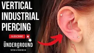 Gold Vertical Industrial Piercing ✦ FULL PROCESS