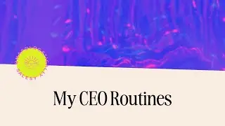 My Daily & Weekly CEO Habits
