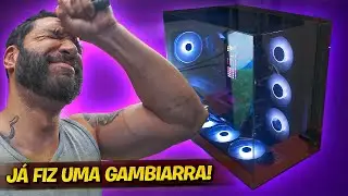 COLOQUEI MEU PC NESSE GABINETE LINDÃO, MAS PRECISOU DE GAMBIARRA 😂