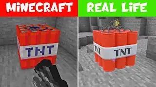 Minecraft vs REAL LIFE! - TNT!