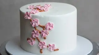 How to make a buttercream cherry blossom cake design- Rosie's Dessert Spot
