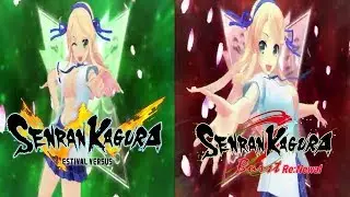 Senran Kagura Estival Versus V.S. Burst Renewal - Transformation Comparison
