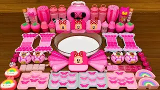 PINK MICKEY !!!! Mixing random into GLOSSY slime!!!Satisfying Nastya Slime 
