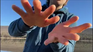 ASMR - Hand Movements Outside :)