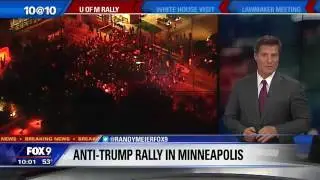 Hundreds protest Donald Trump's election in Minneapolis, shut down I-94