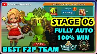 Limited Challenge Dark Disaster Stage 6 Auto Mode | Lords Mobile Witch Doll Stage 6 F2P Team
