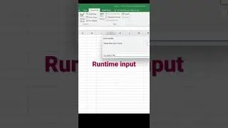 Excel vba RUNTIME INPUT