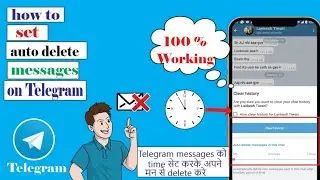 How to auto delete telegram messages || how to delete messages on telegram ||