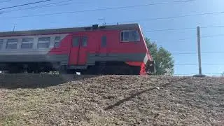 ЭД9М-0181 с поездом Елец - Воронеж-Курский залетает на Центральный Парк