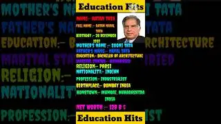 Full Information oF Ratan Tata #shortsfeed #shorts #ratantata #gktoday   #trending #education #gk