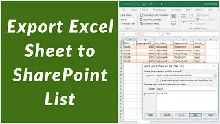 How to Export Excel Table data to SharePoint Online List