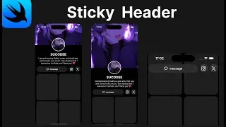 SwiftUI: Animated Sticky Header - ios 17