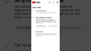 Fix in adsense for YouTube problem|  #shorts #technology #monitization #adsense #youtubeshorts