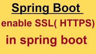 Demo - how to enable SSL / HTTPS in spring boot application