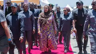 Mh. Rais akiwasili ktk UFUNGAJI WA MAONESHO YA SABA YA KITAIFA YA TEKNOLOJIA YA MADINI GEITA - 2024