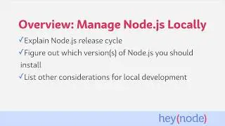 How to Manage Node.js Locally