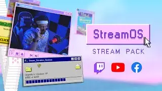 StreamOS Stream Pack - Retro Overlay: WinOS Inspired Twitch, YouTube and Facebook