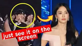 Song Joong Ki expression when he saw Song Hye Kyo read the nominations at Baeksang Arts Awards 2024