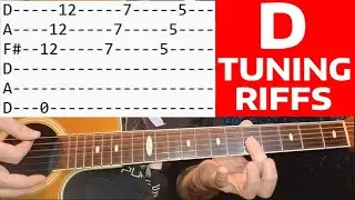 D Tuning Riffs and Beautiful Chords - Guitar Lesson