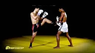 Striking Combo: Push Kick – Straight Knee – Diagonal Elbow