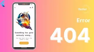 Flutter Tutorial | Flutter 404 error page, 404 page UI, Flutter error page