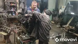 ремонт газ 53. разборка двигателя.