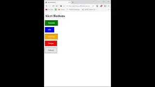 Different Types of Alert Buttons (HTML & CSS) 