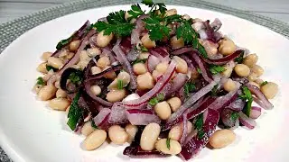 Съедят за минуту! Простой и вкусный САЛАТ из обычной ФАСОЛИ!