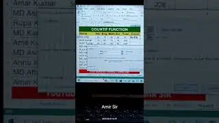 एक्सेल में  COUNTIF Function क्या है? | COUNTIF Function in Excel | #shorts
