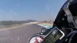 Mike Spike Edwards onboard video Estoril - trying new gyro cam motorcycle track action BMW S1000RR