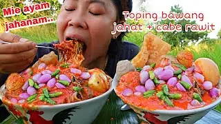 MAMPOS 🥵 MIE AYAM JAHANAM BAWANG JAHAT CABE RAWIT 🤤