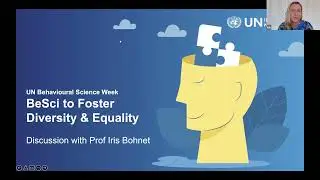 [UNIN] Behavioural Science to Foster Diversity and Equality with Prof Iris Bohnet