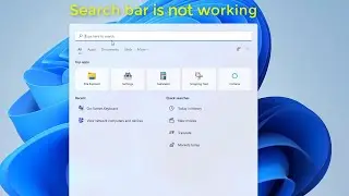 How To Fix Search Bar Not Working In Windows 11