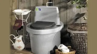 Биотуалет без воды, без запаха! Waterless urinal low flow toilets compost bins