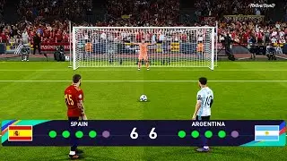 Spain vs Argentina | Penalty Shootout | International Friendly | PES 2021 Gameplay