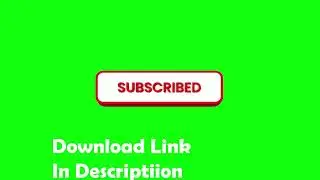 YouTube Subscribe Button Green Screen Button 