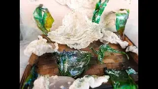 Декор из рисовой бумаги! Волны, водоросли,медуза, морская звезда,ракушка и пена! И это все в видео