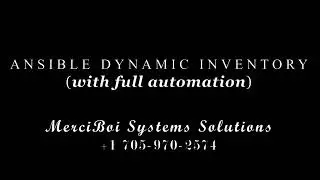 Ansible Dynamic Inventory (with full automation) | MerciBoi Systems Solutions | +17059702574