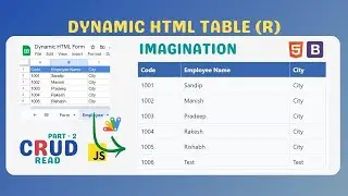 📰2. CRUD : Dynamic Google Sheet Data to HTML Table using Apps Script