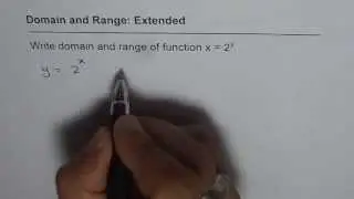 Domain and Range of Inverse of Exponential Function in Exponential Form