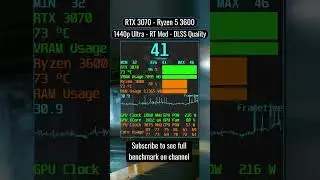 Cyberpunk 2077 - Quick Benchmark - RTX 3070 - Ryzen 5 3600