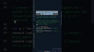 Convert a string to uppercase or lowercase in JavaScript. 