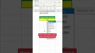 How to get today’s exact date and time using the NOW function! 