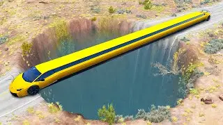 GIANT WATER PIT vs THE LONGEST LAMBORGHINI LIMOUSINE in GTA 5 MODS (EXPERIMENTS)