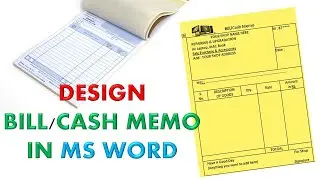 Printable Computer Bill Design in Ms Word Tutorial  | कोई भी बिल डिज़ाइन बनाना सीखें  Helping Window