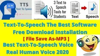 Text to Speech Voices Software Free Download Install Best Text-To-Speech Real Human Voice 2020