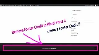 Change Footer Credit in WordPress by using Plugins || How to use own footer credit in WordPress