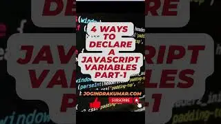 4 WAYS TO DECLARE A JAVASCRIPT VARIABLES PART 1 